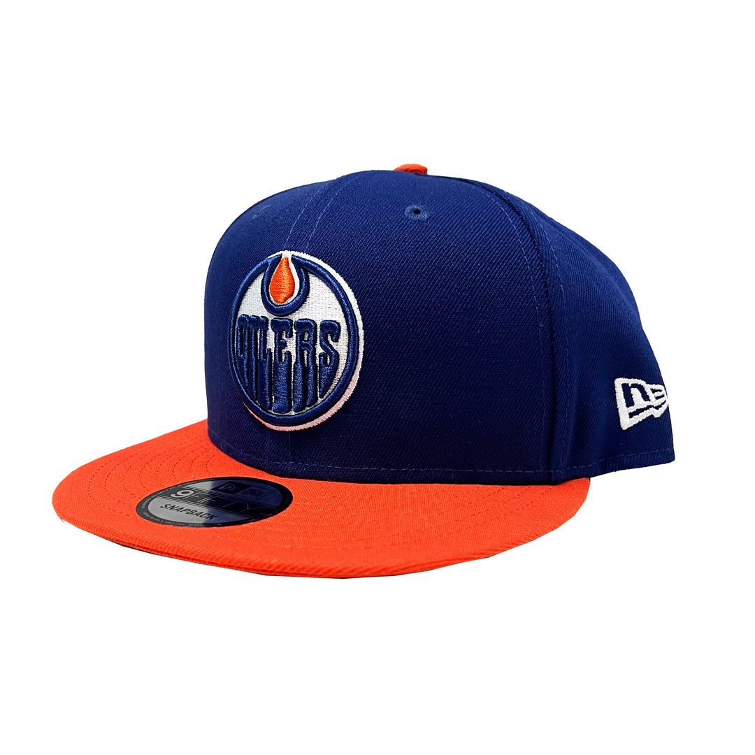 Edmonton Oilers New Era Royal & Orange 9FIFTY Snapback Hat