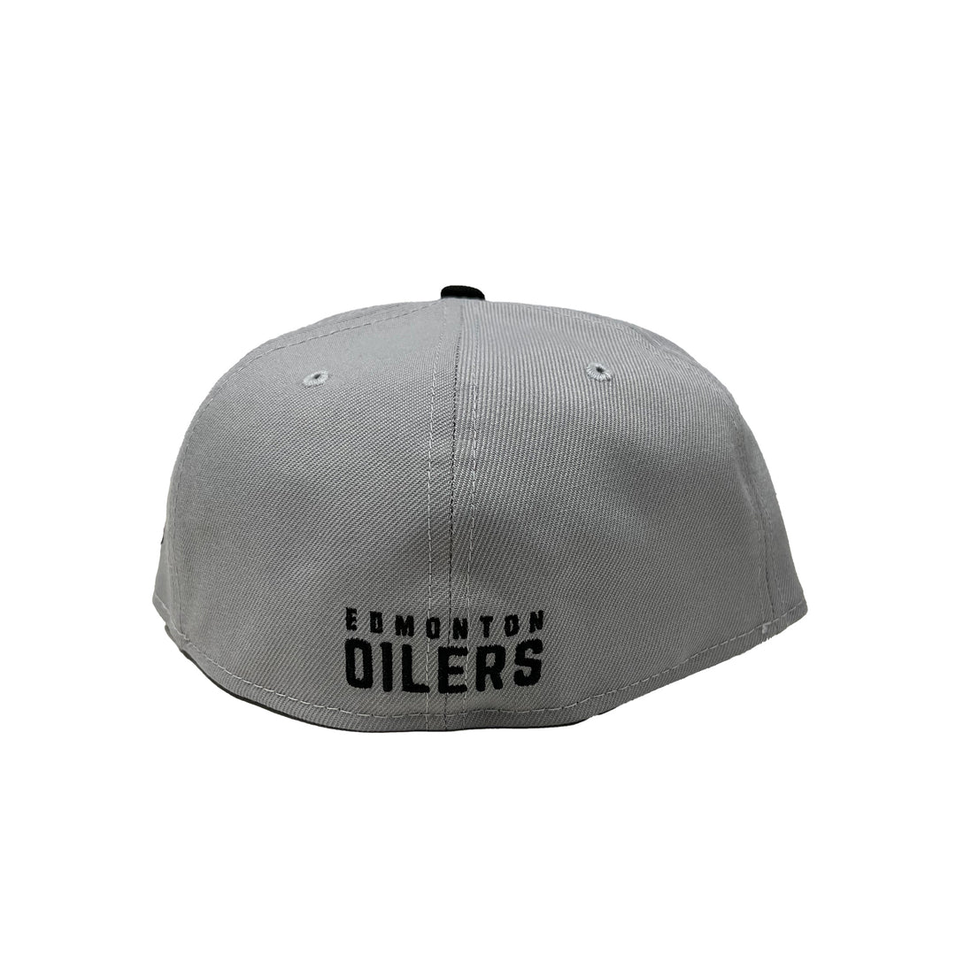 Edmonton Oilers New Era Grey & Black 59FIFTY Fitted Logo Hat