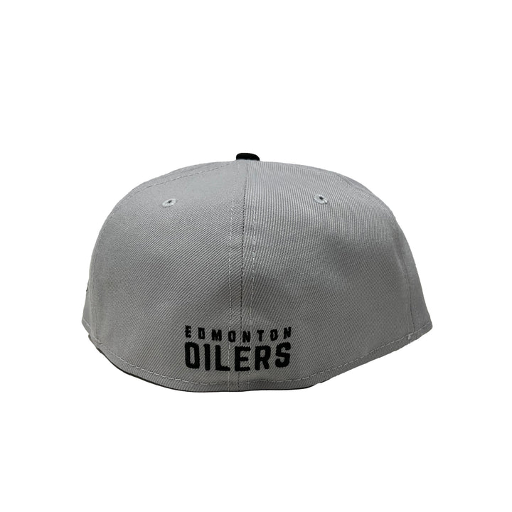 Edmonton Oilers New Era Grey & Black 59FIFTY Fitted Logo Hat