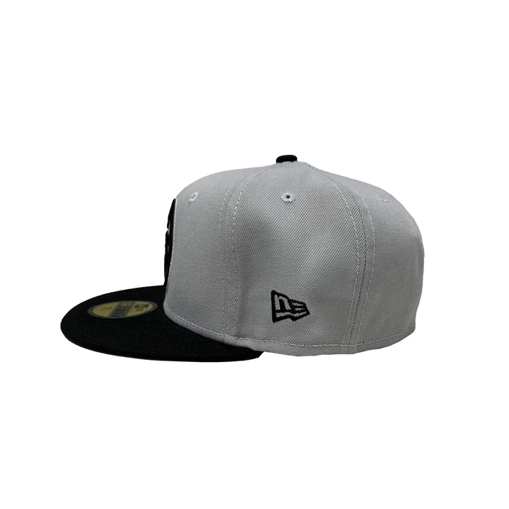 Edmonton Oilers New Era Grey & Black 59FIFTY Fitted Logo Hat