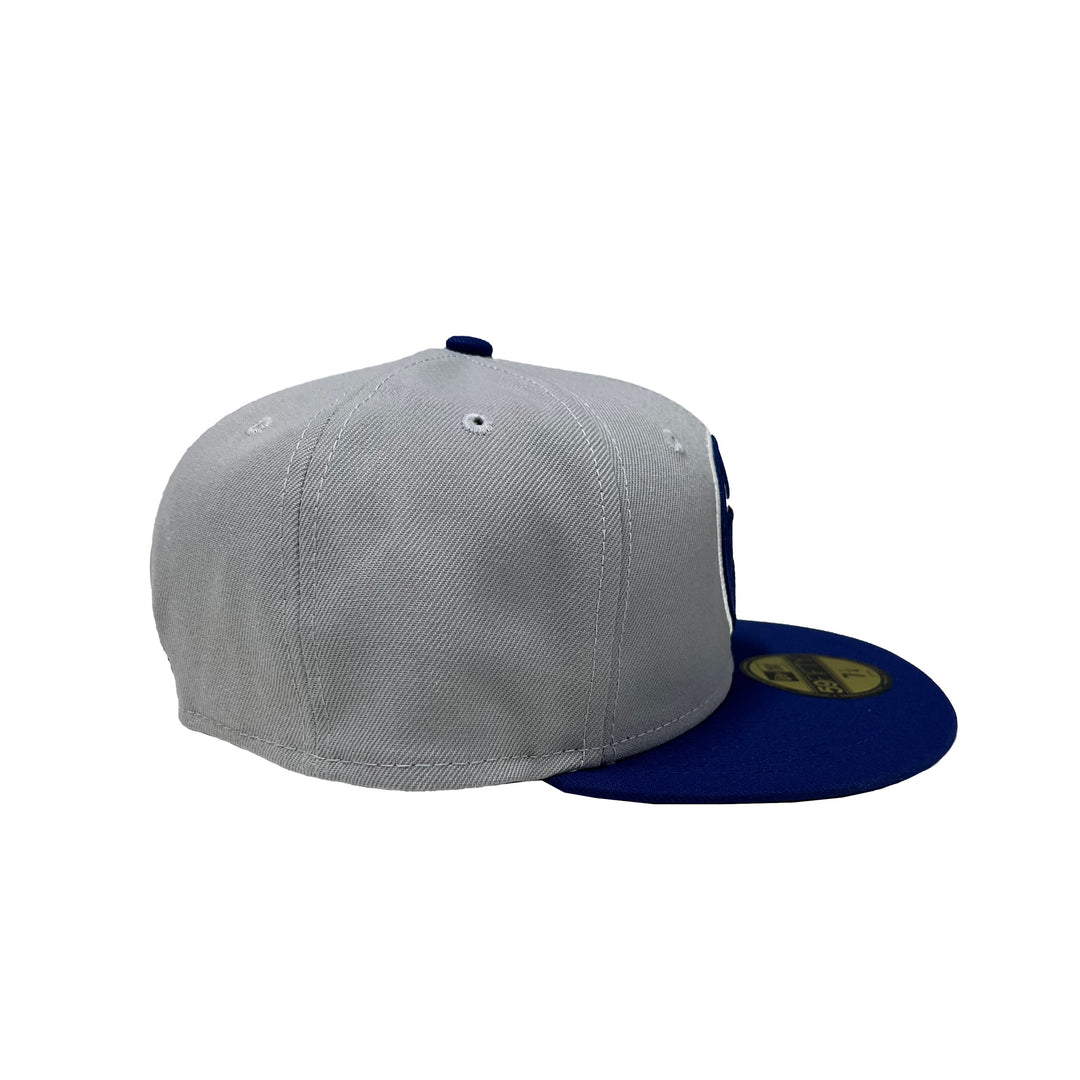 Edmonton Oilers New Era Grey & Royal Blue 59FIFTY Fitted Logo Hat