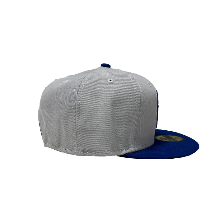 Edmonton Oilers New Era Tonal Grey & Royal Blue 59FIFTY Fitted Logo Hat
