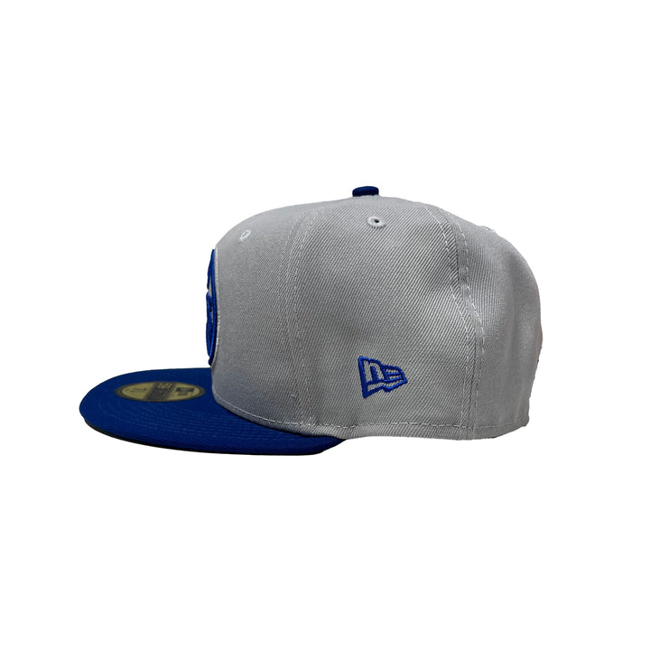 Edmonton Oilers New Era Tonal Grey & Royal Blue 59FIFTY Fitted Logo Hat