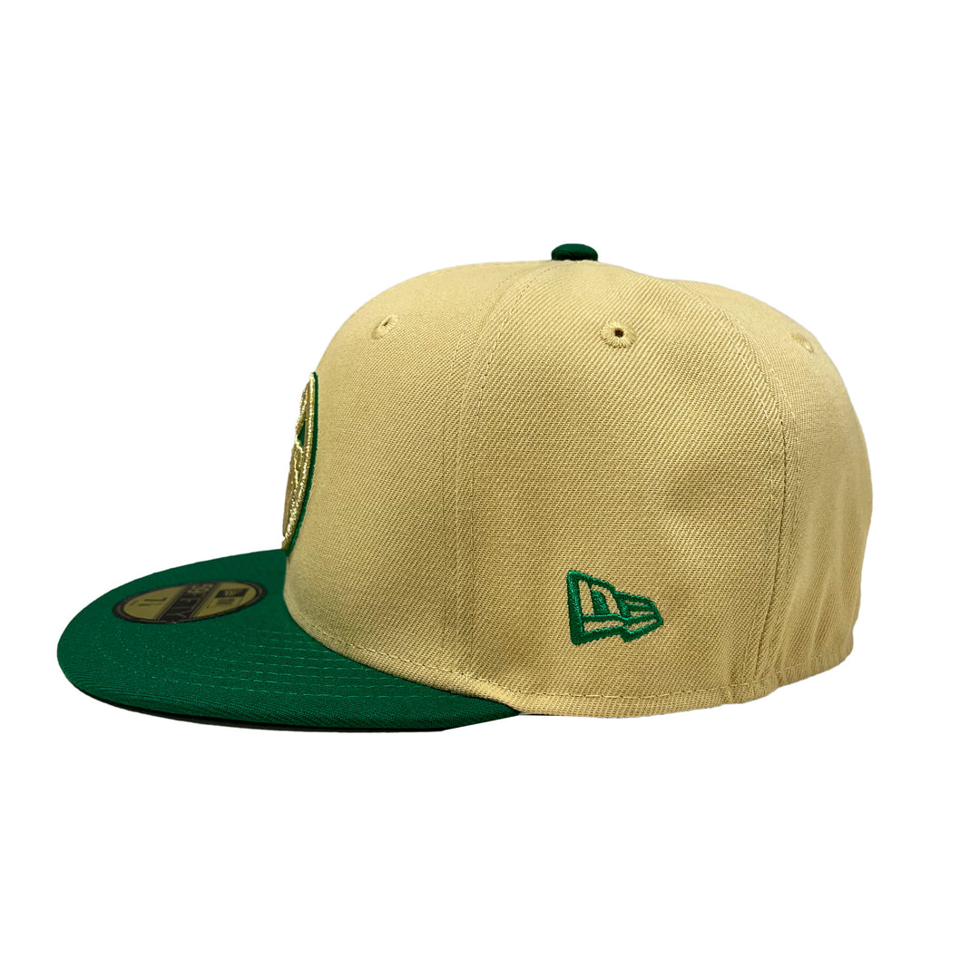 Edmonton Oilers New Era Gold & Green "Irish Lager" 59FIFTY Fitted Hat