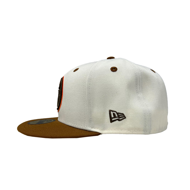 Edmonton Oilers New Era x VOAK Sportswear Natural Copper 59FIFTY Fitted Logo Hat