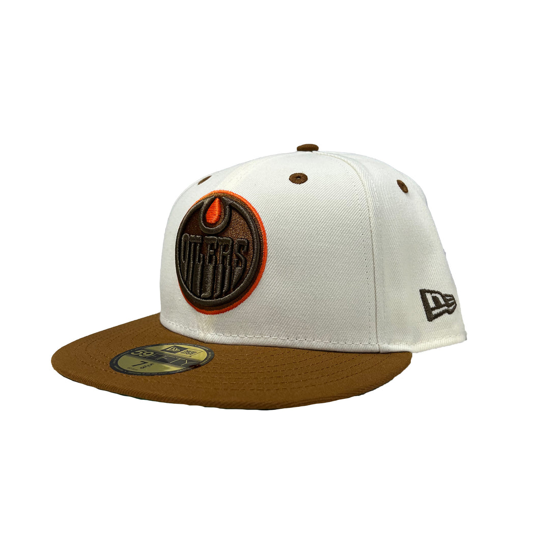 Edmonton Oilers New Era x VOAK Sportswear Natural Copper 59FIFTY Fitted Logo Hat