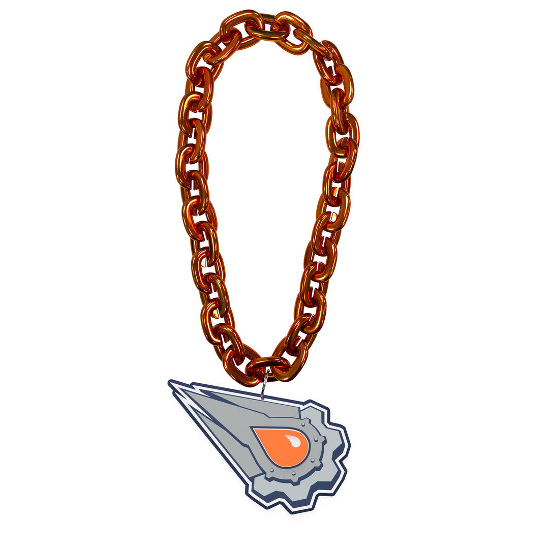 Edmonton Oilers Orange Reverse Retro Fan Chain Necklace