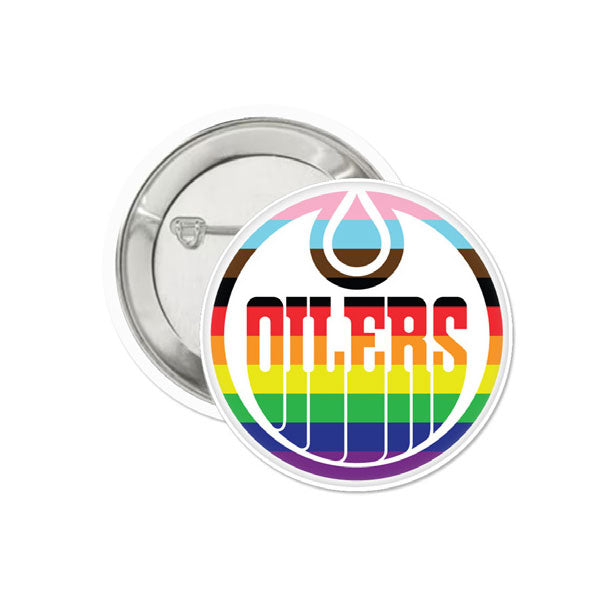 Edmonton Oilers Pride Logo Button Pin