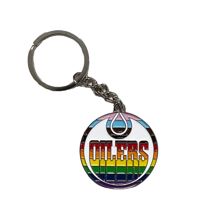Edmonton Oilers 2-sided Pride Logo Keychain