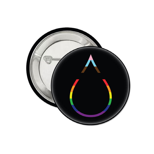 Edmonton Oilers Pride Oil Drop Logo Button Pin