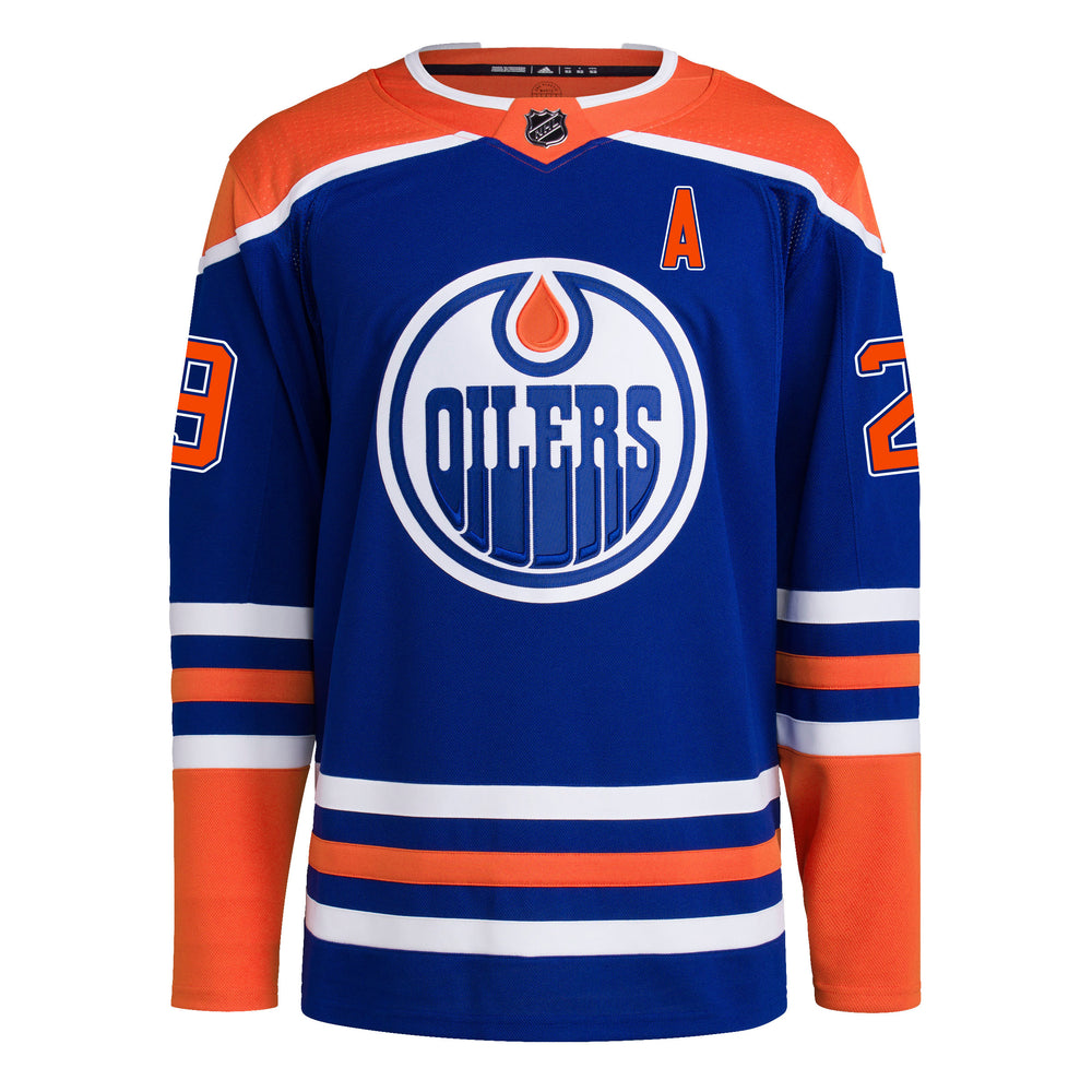 Edmonton Oilers 29 Leon Draisaitl Navy Blue Hockey Jersey Size 52