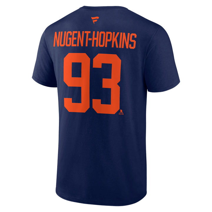 Ryan Nugent-Hopkins Edmonton Oilers Fanatics Turtle Island Logo Navy T-Shirt