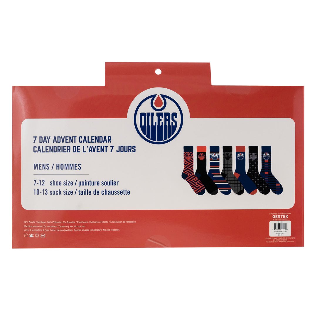 Edmonton Oilers 7-Pack Dress Socks Advent Calendar