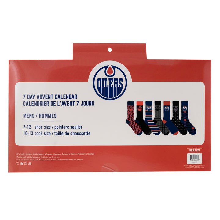 Edmonton Oilers 7-Pack Dress Socks Advent Calendar