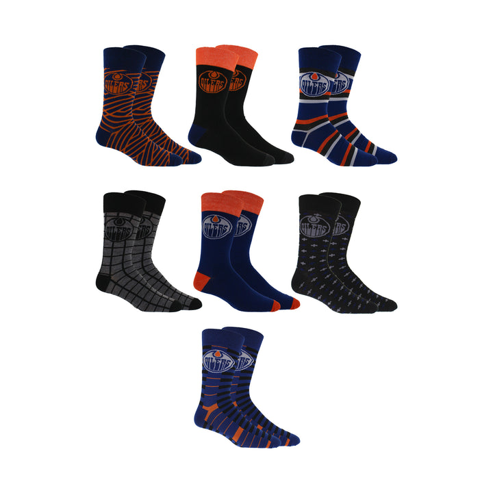 Edmonton Oilers 7-Pack Dress Socks Advent Calendar