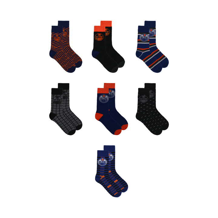 Edmonton Oilers 7-Pack Dress Socks Advent Calendar