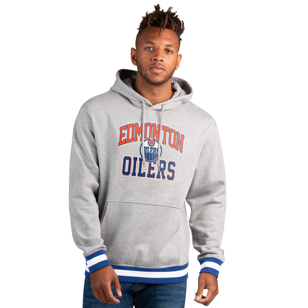 Edmonton Oilers Starter Grey Varsity Pullover Hoodie