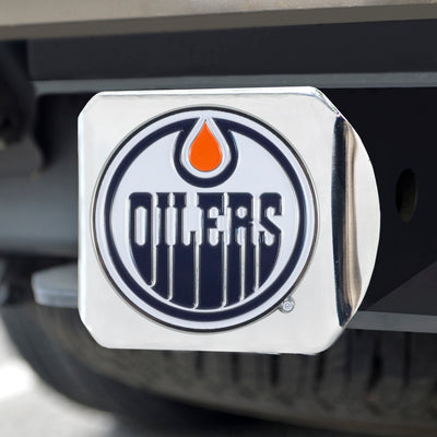 Edmonton Oilers Fanmats Chrome Hitch Cover With Colored Emblem