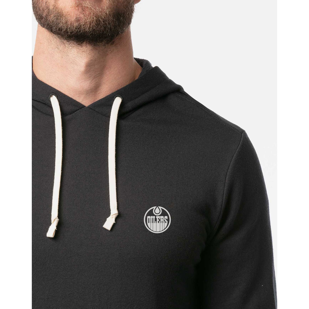 Edmonton Oilers TravisMathew Black Home Logo Cloud Hoodie