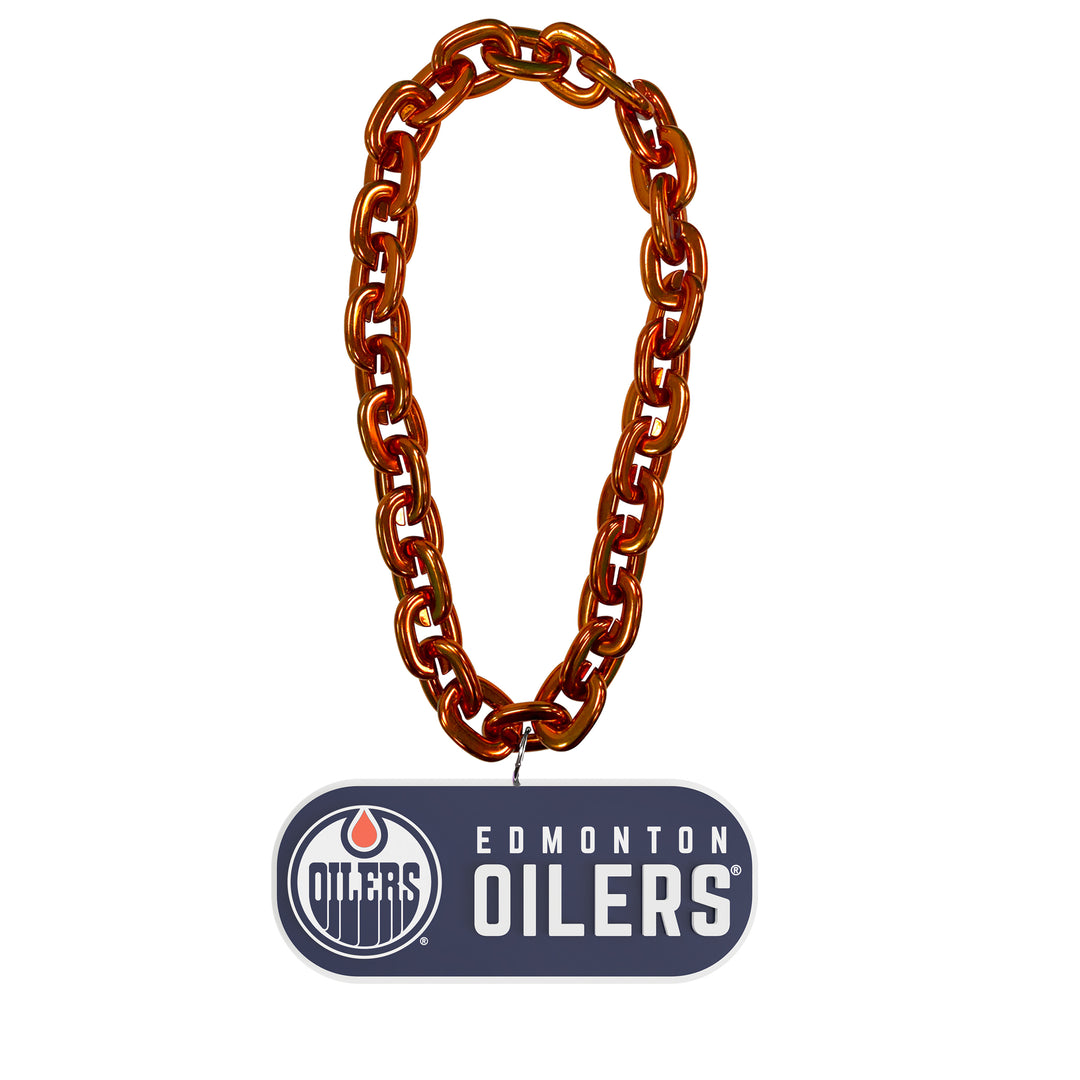 Edmonton Oilers Fan Chain Necklace - Wordmark Logo