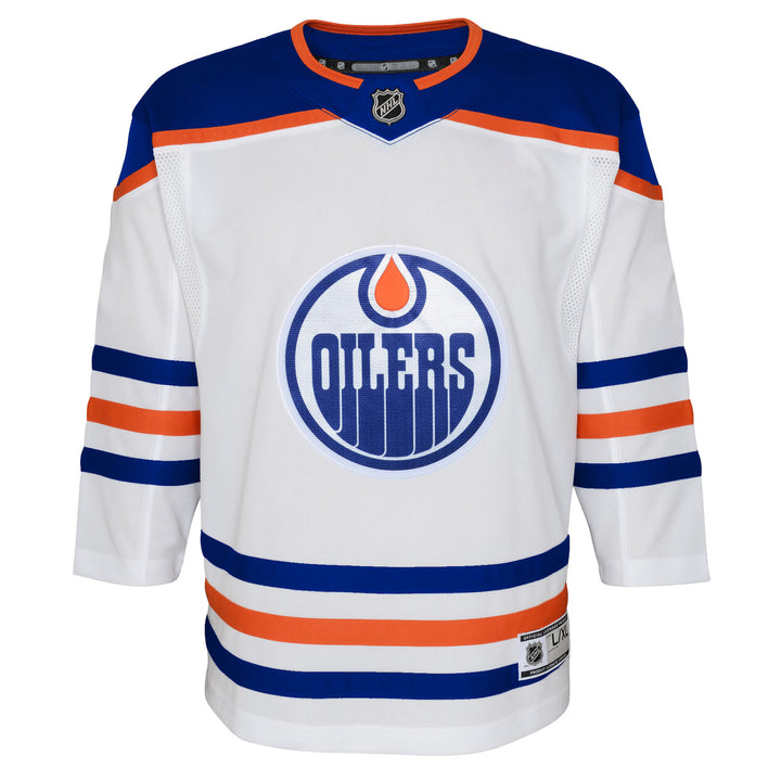 Edmonton Oilers Youth White Away Blank Jersey