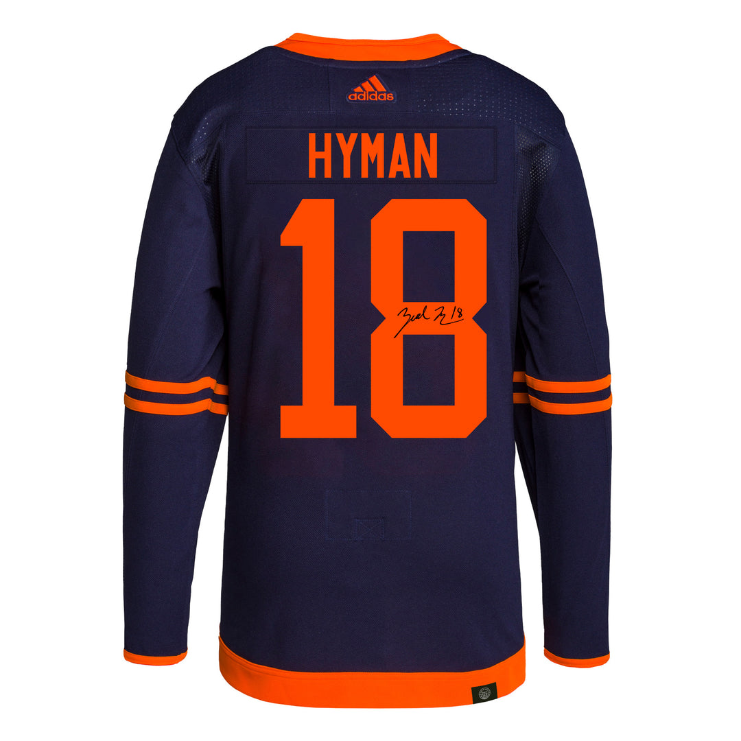 Zach Hyman Edmonton Oilers Signed Navy/Alternate adidas Jersey