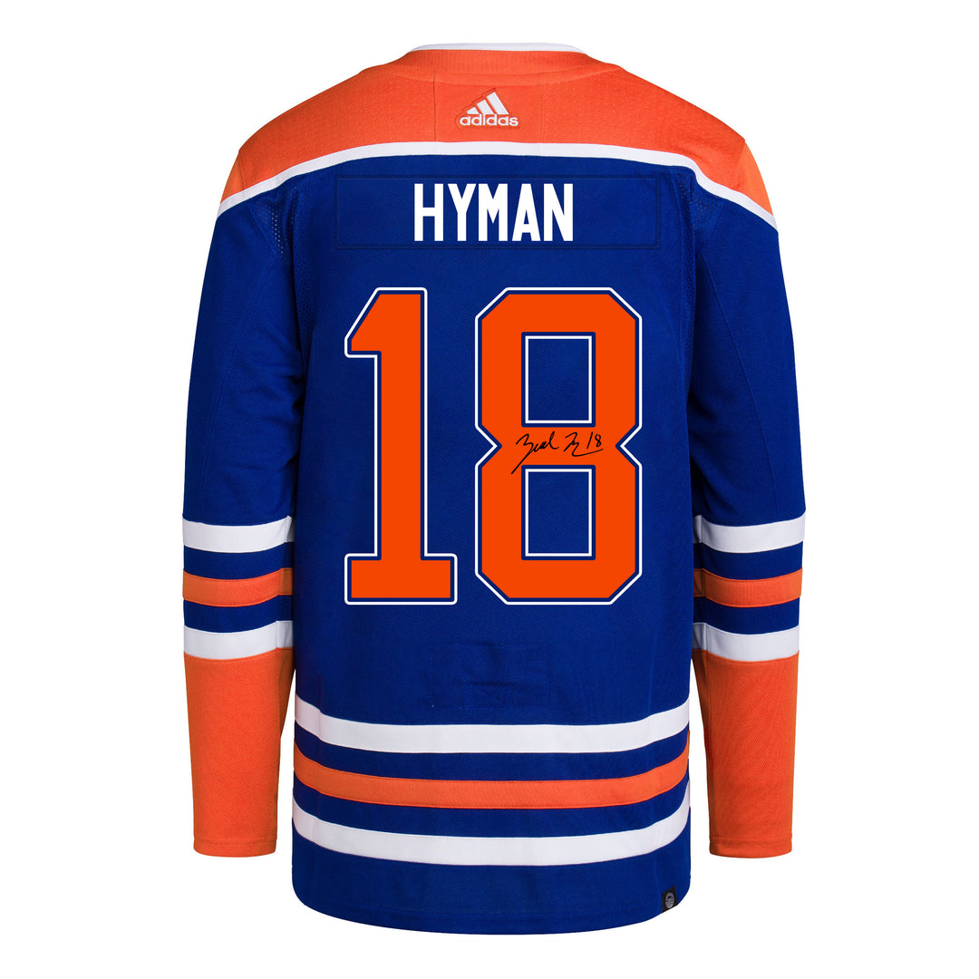 Zach Hyman Edmonton Oilers Signed Royal/Home adidas Jersey