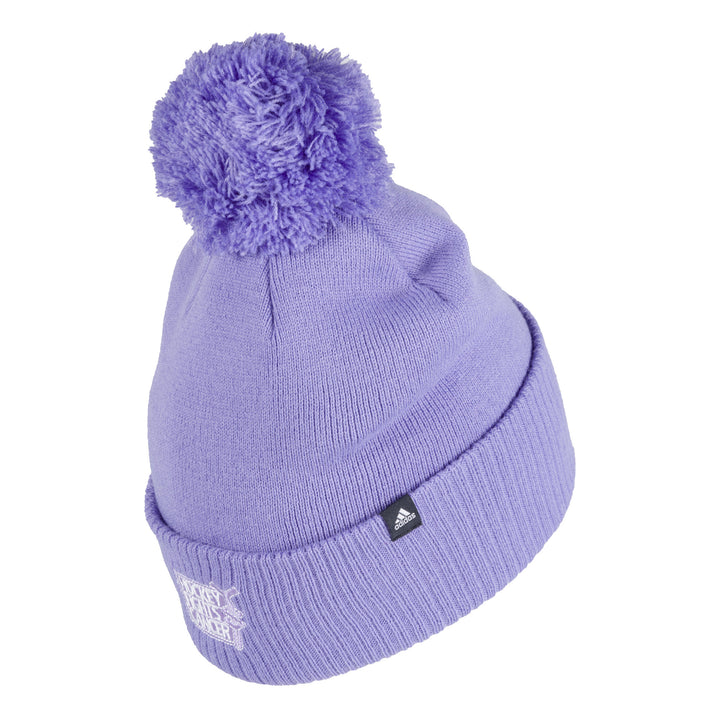 Edmonton Oilers adidas Purple Hockey Fights Cancer Toque w/ Pom