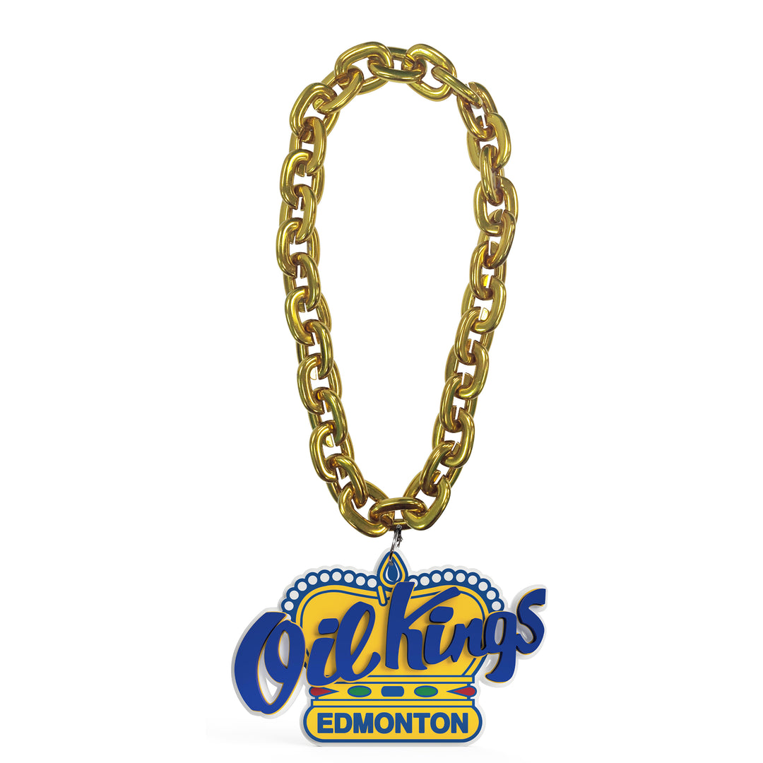 Edmonton Oil Kings Fan Chain Necklace - Gold