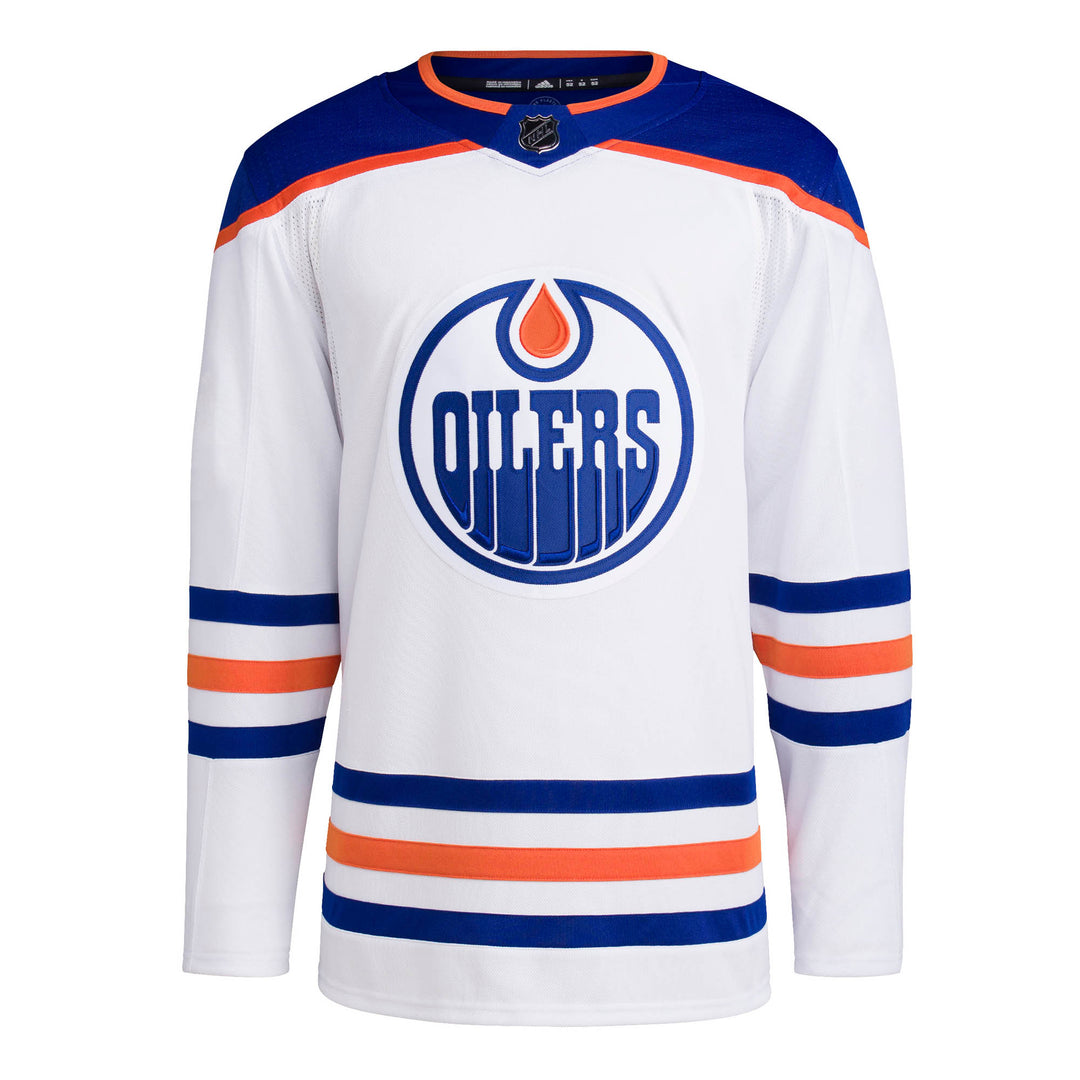Edmonton Oilers adidas Primegreen Authentic White Away Jersey