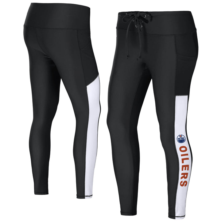 Edmonton Oilers Women's WEAR by Erin Andrews Navy Full-Length Leggings