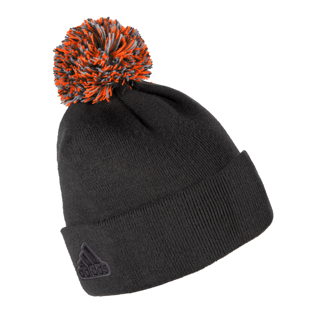 Edmonton Oilers adidas Grey Lined Cuffed Toque w/Pom