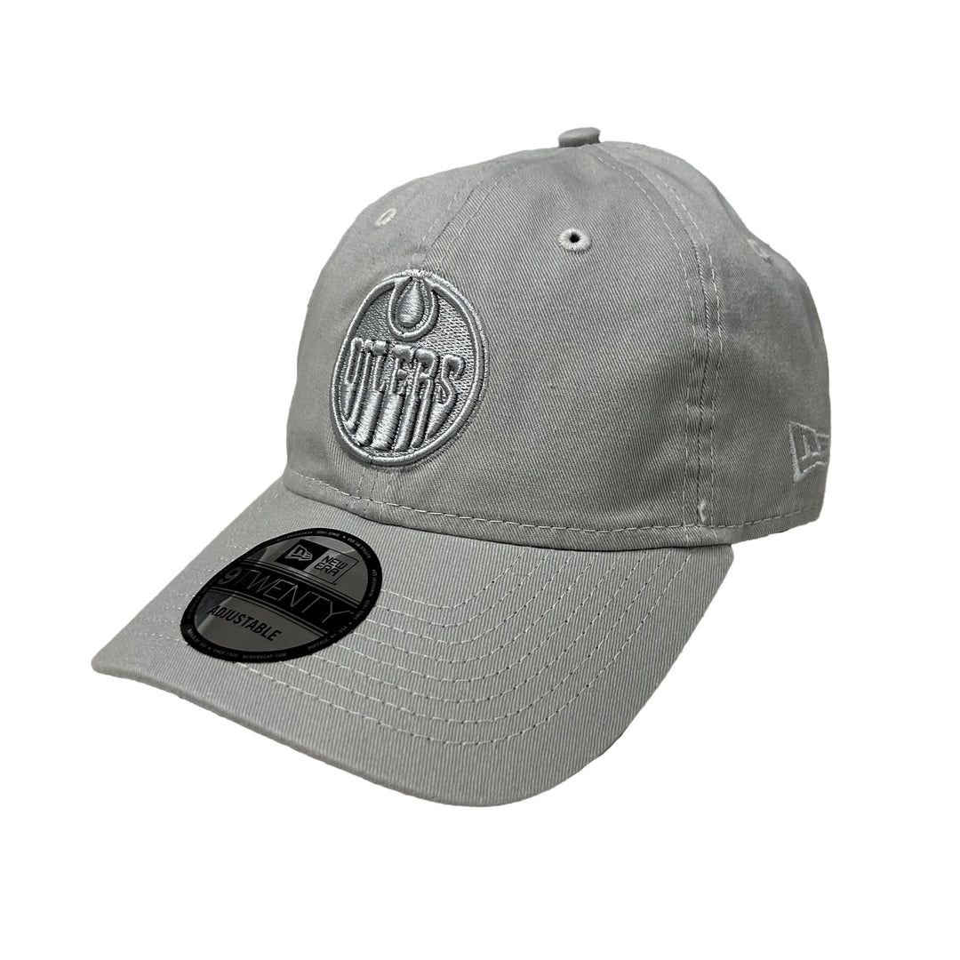 Edmonton Oilers New Era Grey 9TWENTY Core Classic Adjustable Hat