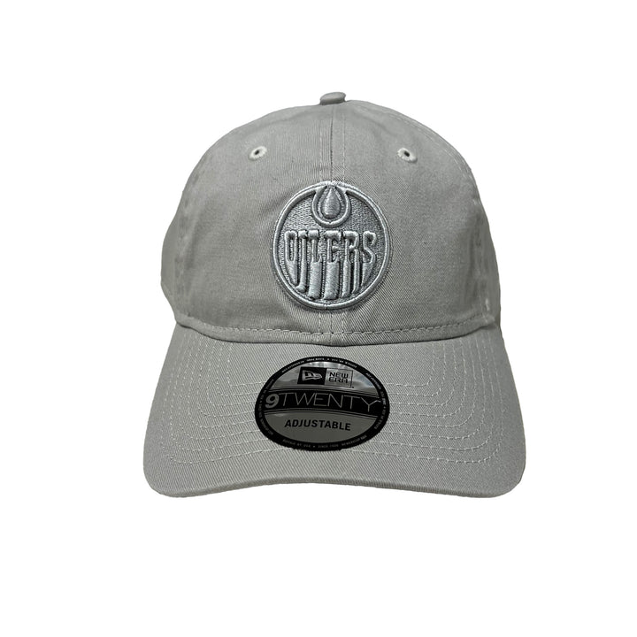 Edmonton Oilers New Era Grey 9TWENTY Core Classic Adjustable Hat