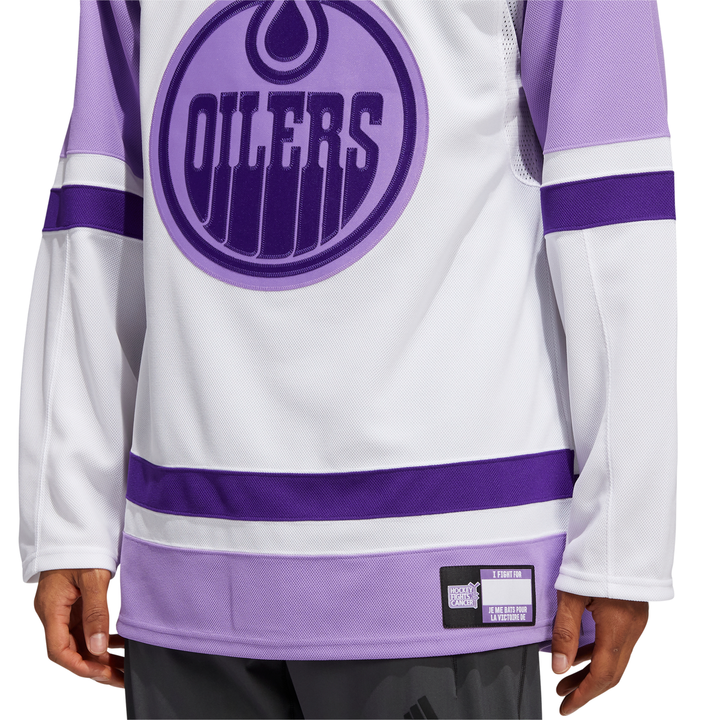Edmonton Oilers Primegreen Authentic Hockey Fights Cancer Jersey