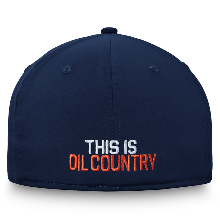 Edmonton Oilers Navy/Orange Stretch Fit "This Is Oil Country" Hometown Flex Hat