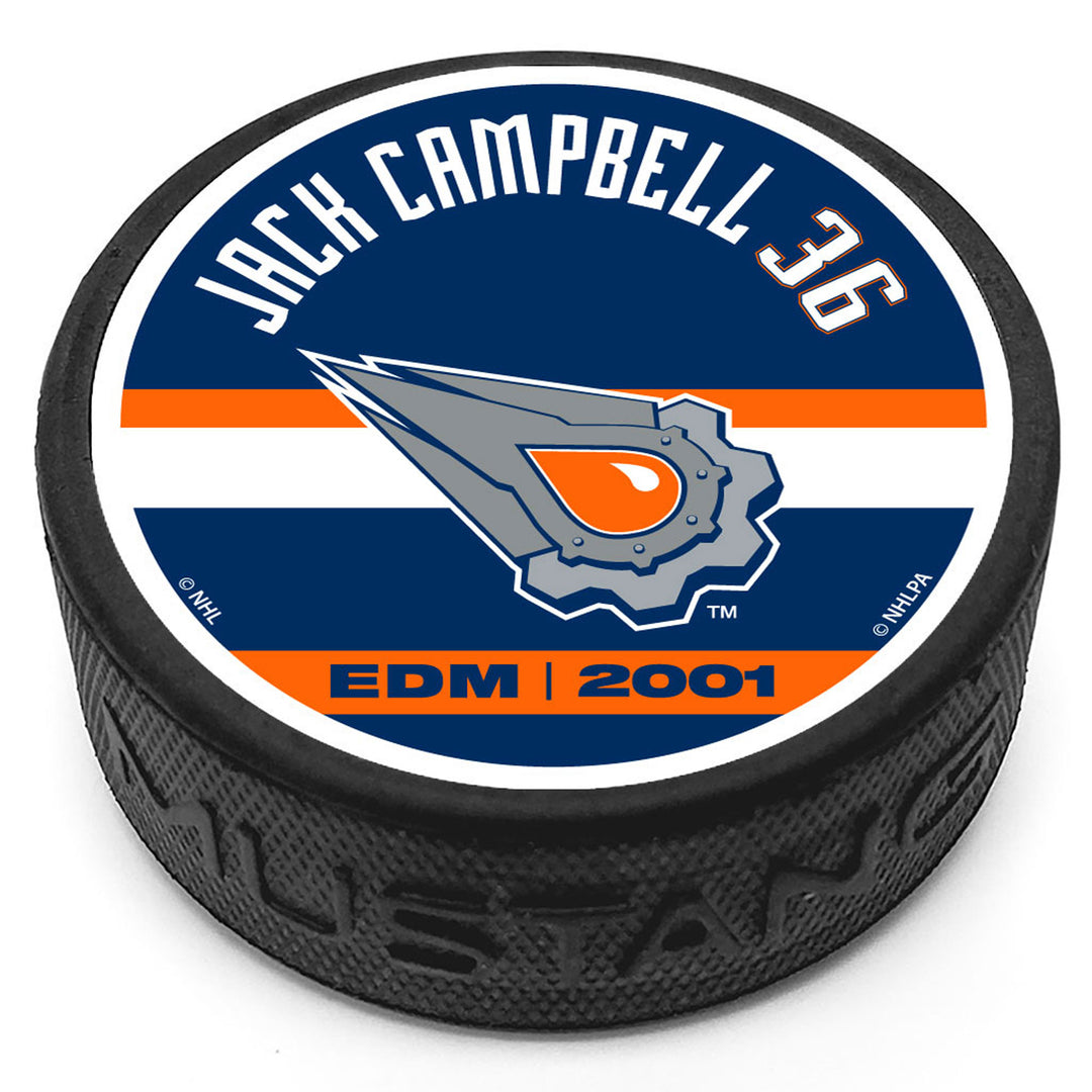 Jack Campbell Edmonton Oilers Reverse Retro Puck