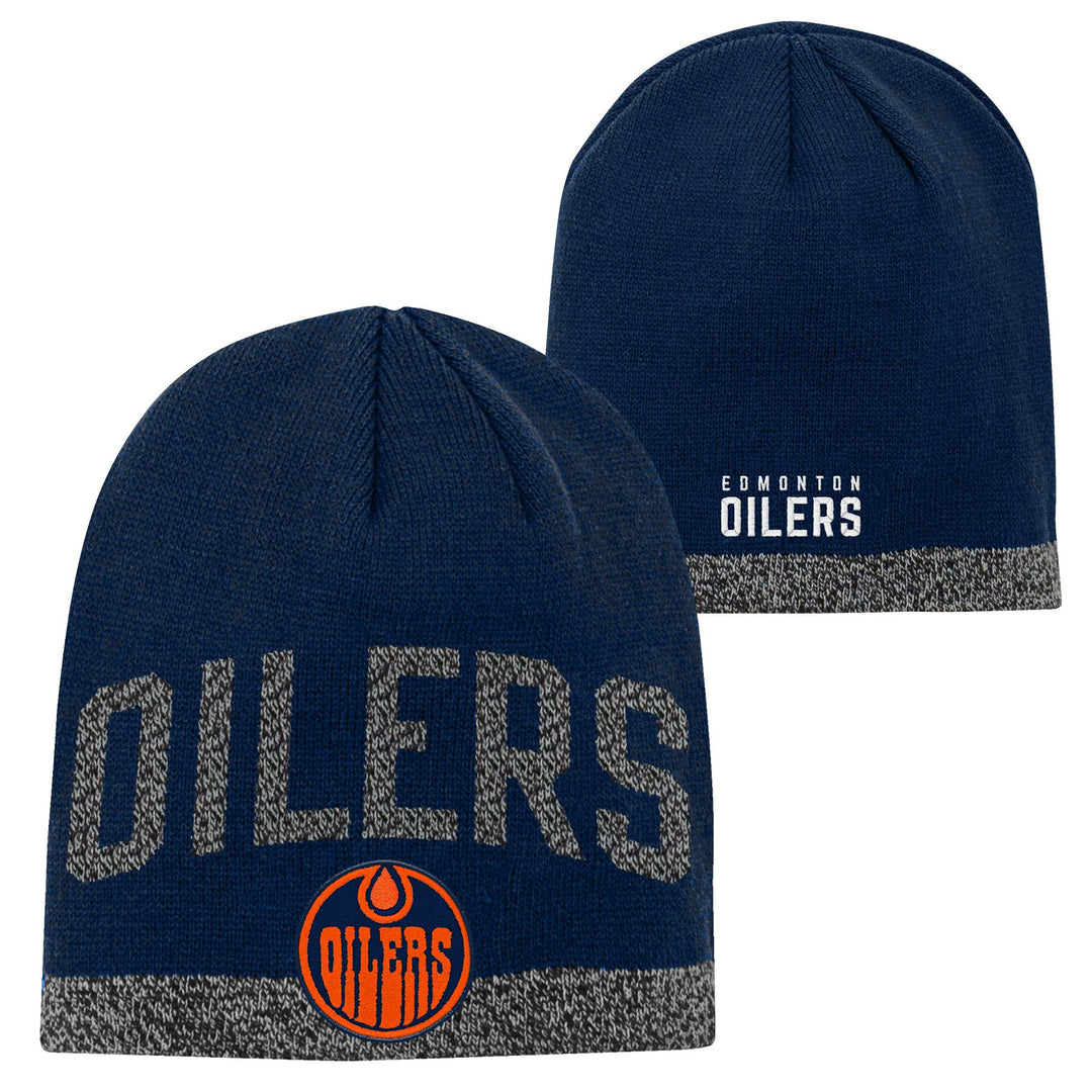 Edmonton Oilers Youth Jacquard Beanie Knit