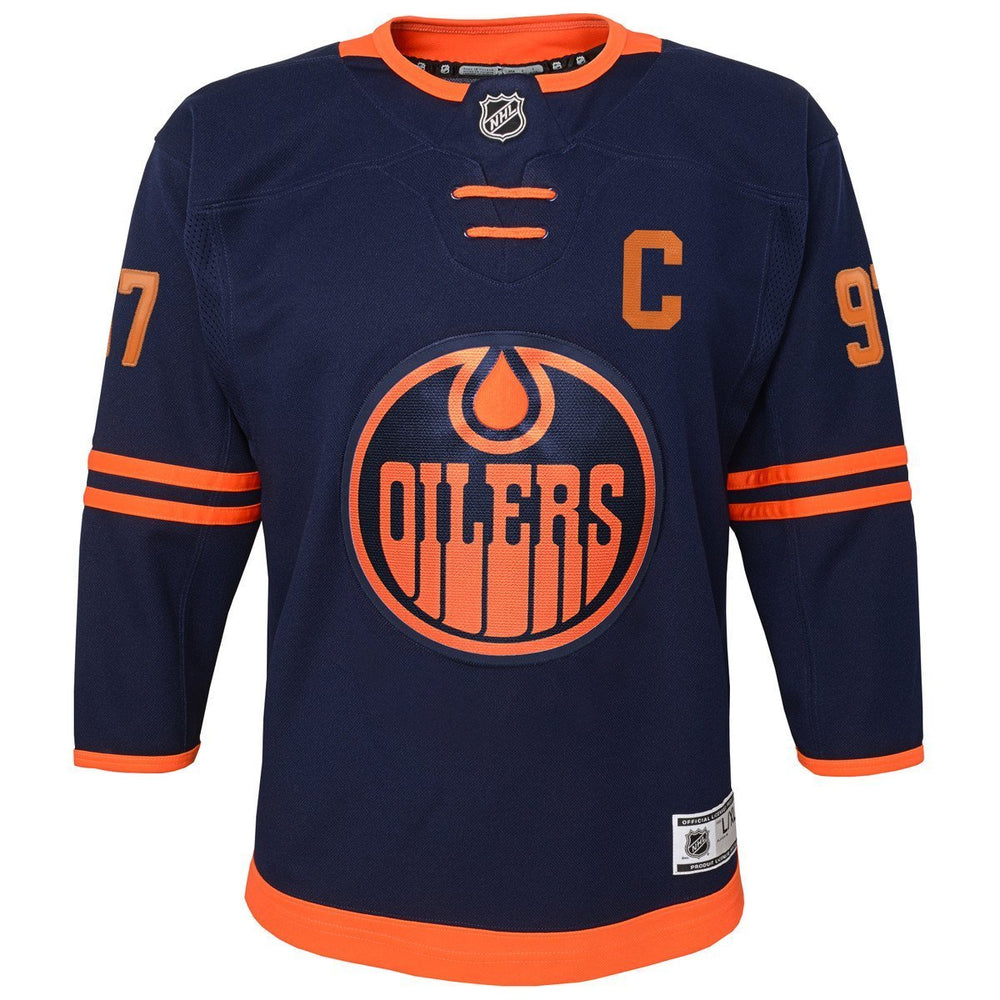 Connor McDavid Edmonton Oilers #97 Orange Men's 2 Stripe Team Apparel Jersey