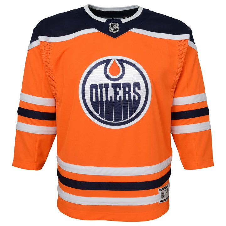 Edmonton Oilers Kids Orange/Home Blank Jersey