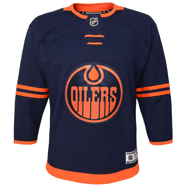Edmonton Oilers Youth Navy/Alternate Blank Jersey