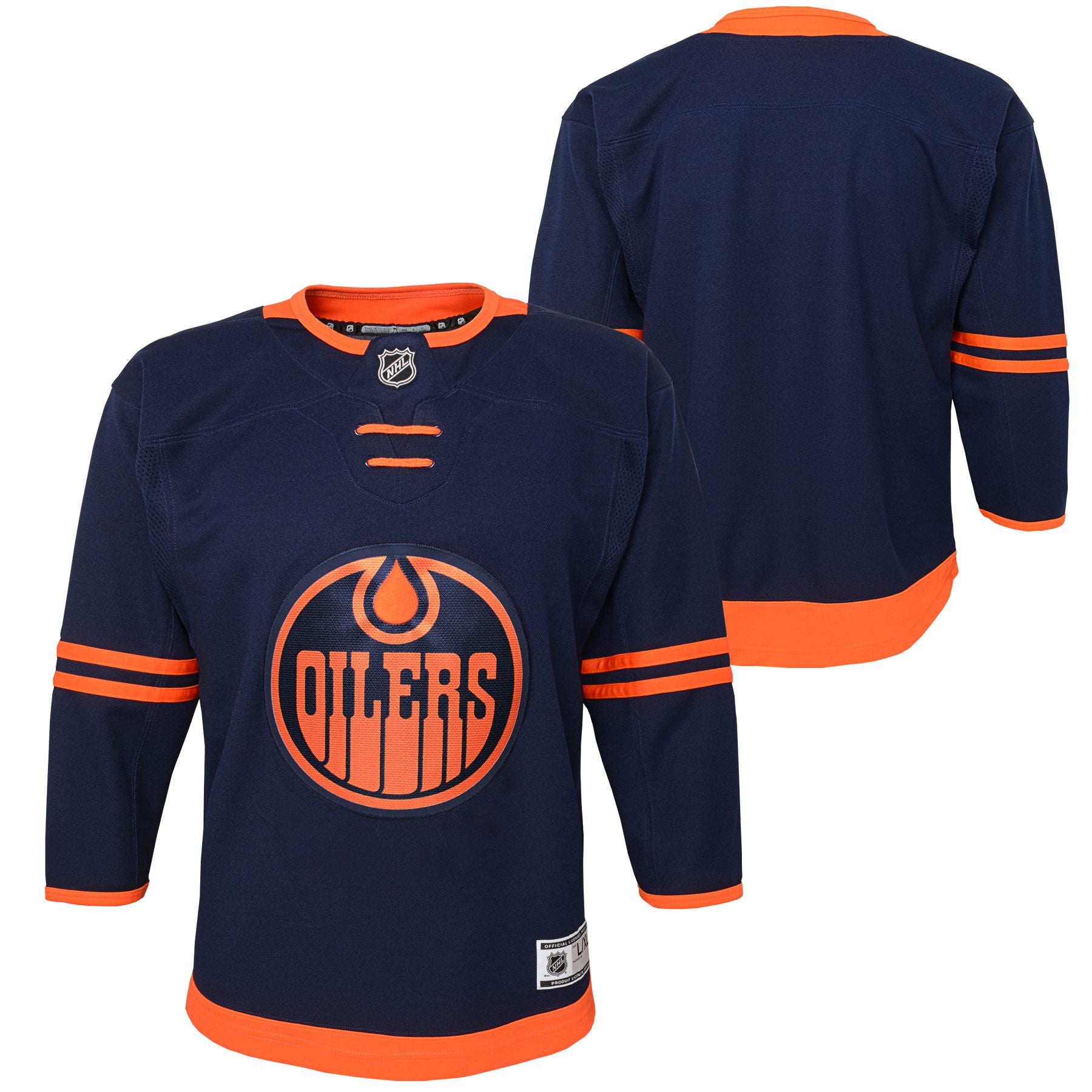 Little Earth Edmonton Oilers Navy Pet Stretch Jersey Size: Small