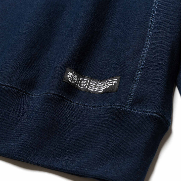 Edmonton Oilers Local Soft Goods Navy Crewneck Sweatshirt