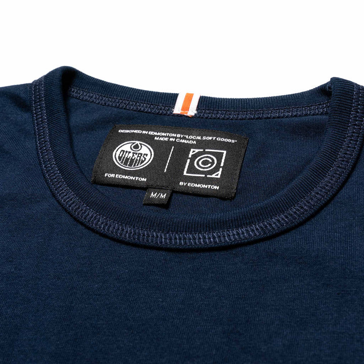 Edmonton Oilers Local Soft Goods Navy Varsity T-Shirt
