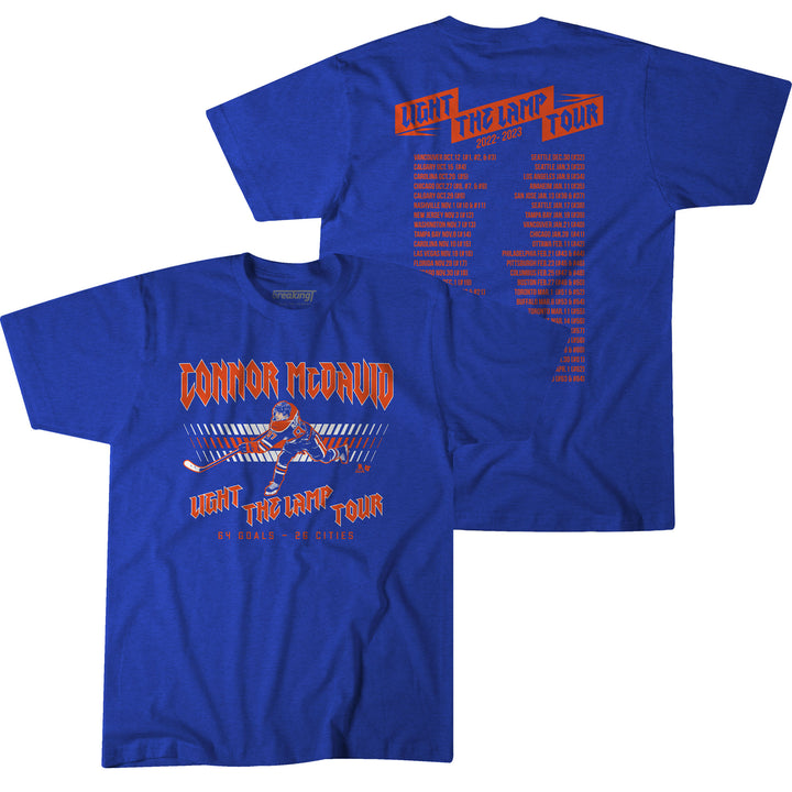 Connor McDavid Edmonton Oilers "Light the Lamp" Royal Tour T-Shirt