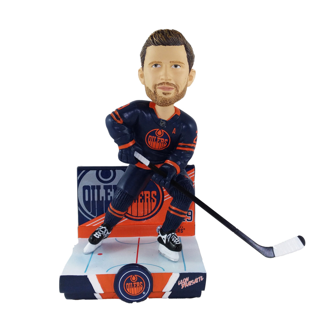 Leon Draisaitl Edmonton Oilers Navy Jersey Bobblehead Figurine