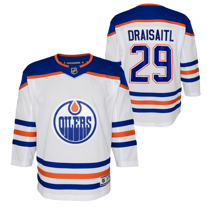 Leon Draisaitl Edmonton Oilers Youth White Away Jersey