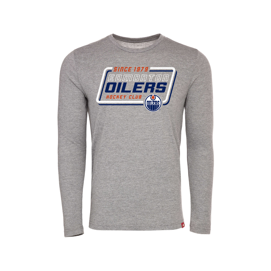 Edmonton Oilers Sportiqe Grey Comfy Long Sleeve Tee