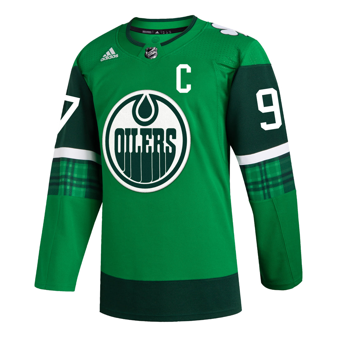 Connor McDavid Edmonton Oilers Primegreen Authentic Green St. Patrick's Day Jersey