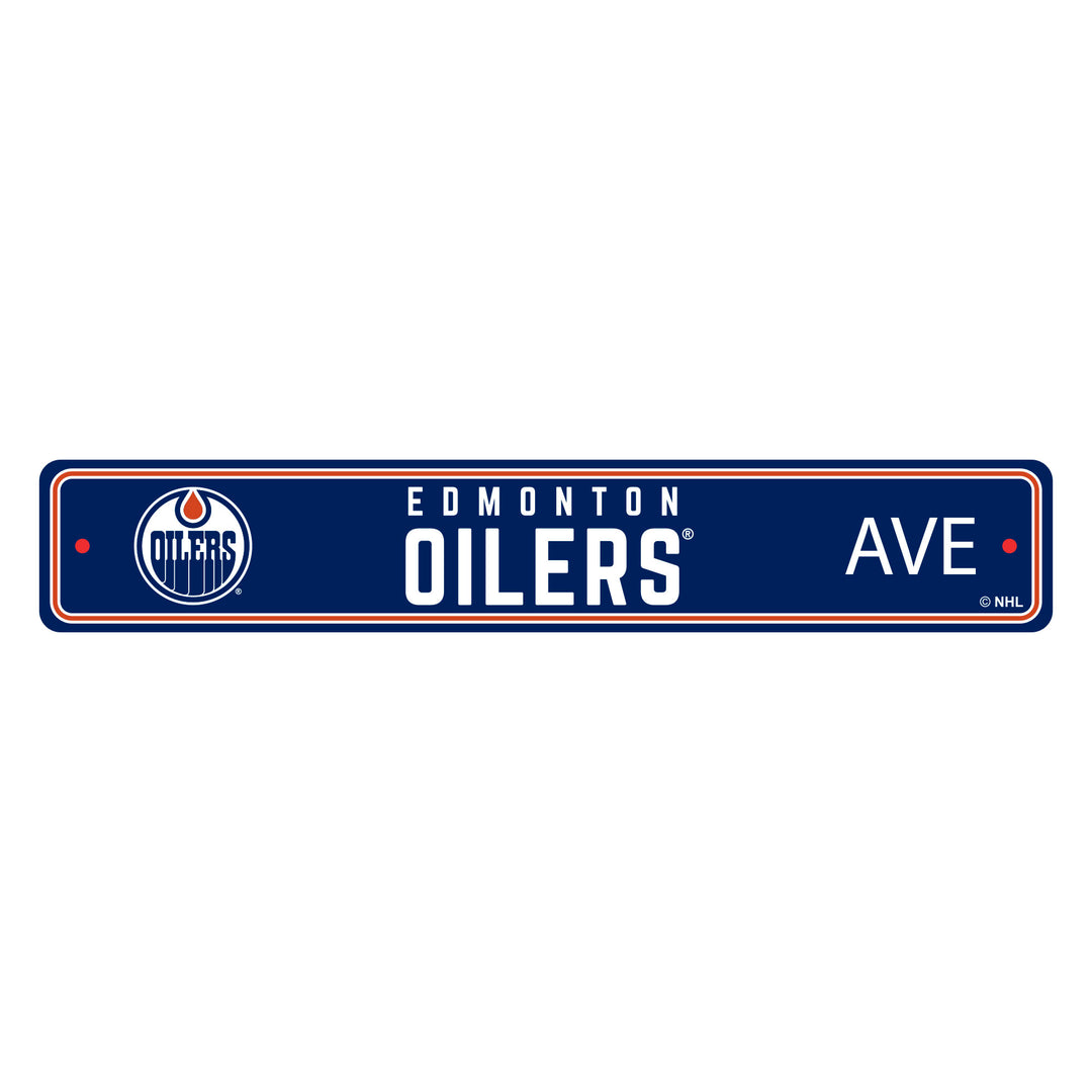 Edmonton Oilers Fanmats Blue Avenue 4"x 24" Street Sign